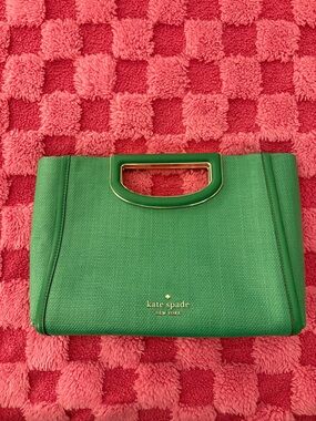 kate spade Green Handbag with Gold Accent Handle clutch or crossbody
